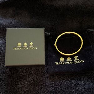 Halcyon Days gold and orange bangle Bracelet